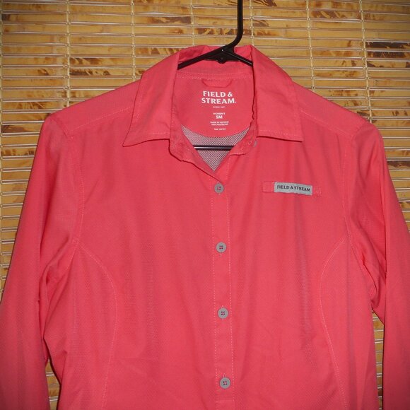 Women’s Field & Stream Pink Vented Long Sleeve Button Top *Tag Size: S - Picture 2 of 7